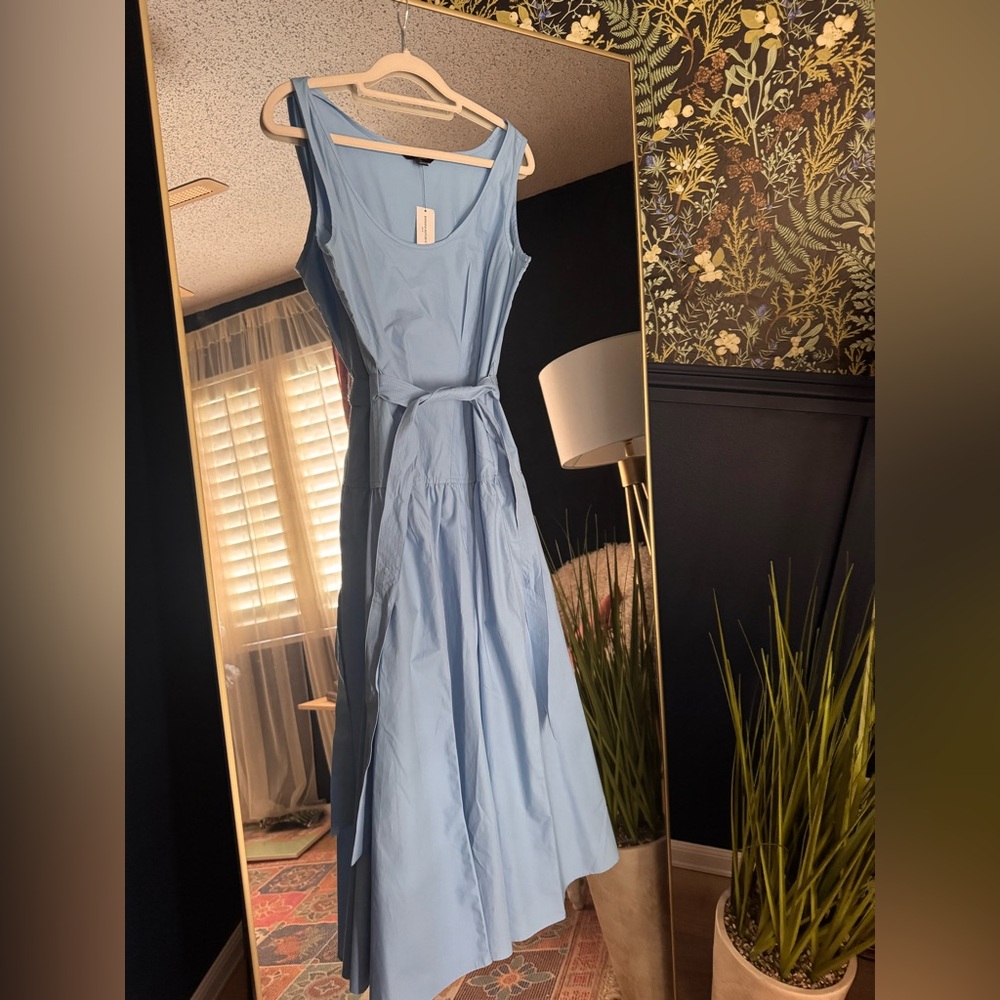 NWT POPLIN CORSET WAIST MIDI DRESS Banana republic Size s - Picture 5 of 5